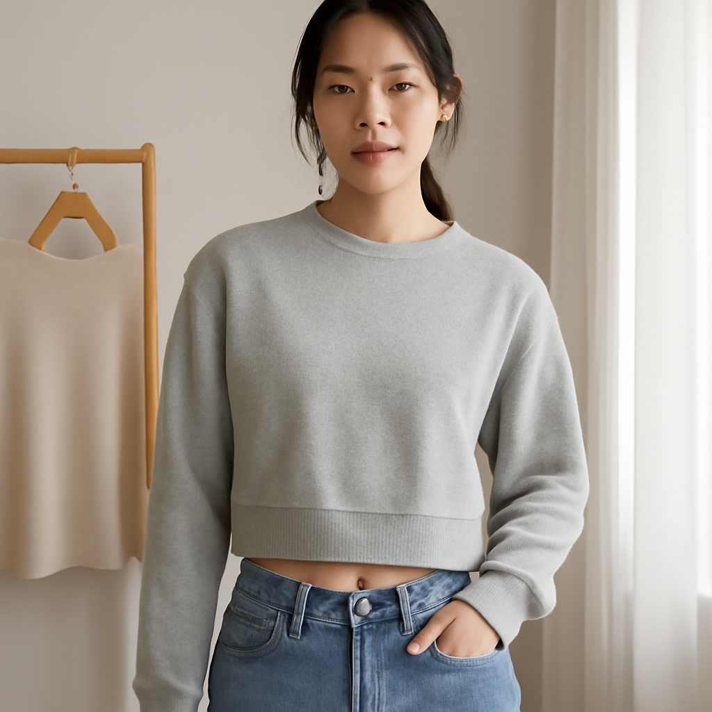 여성크롭맨투맨 대표 이미지